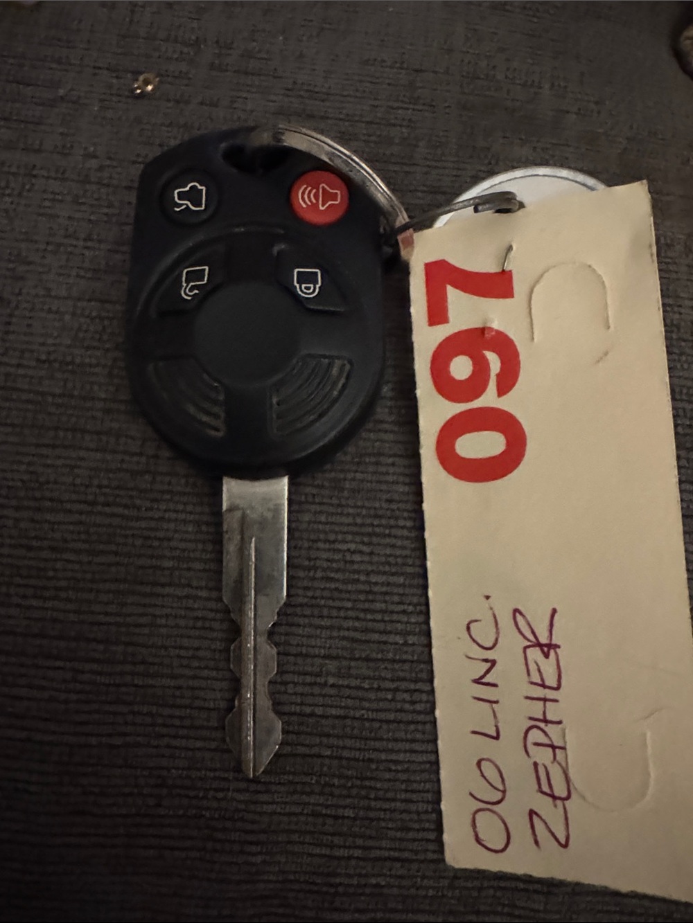 OEM 2006 Lincoln Zephyr Ford Mercury 4-Button Remote Key Fob Combo